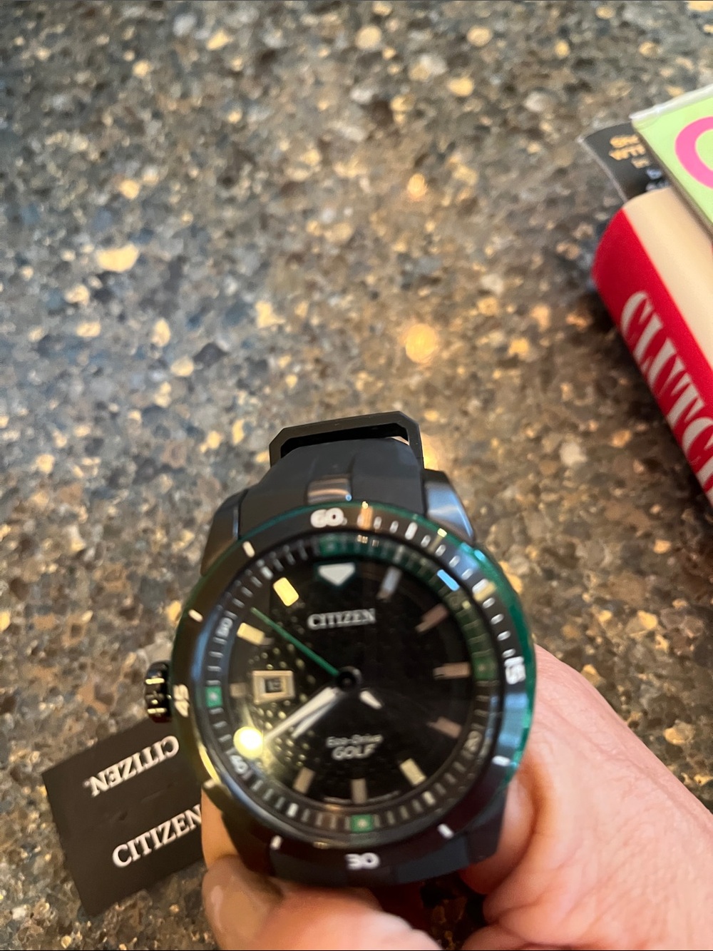 Citizen Men's Black and Green Sport Watch